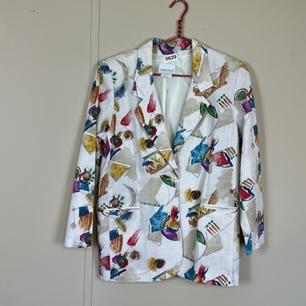 Reflections size 10 vintage light weight blazer euc